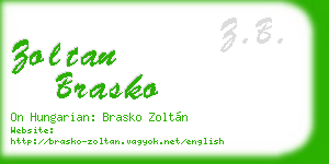 zoltan brasko business card